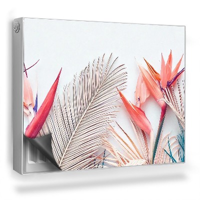 Mata magnetyczna na grzejnik Pastelowe tropikalne rośliny styl boho