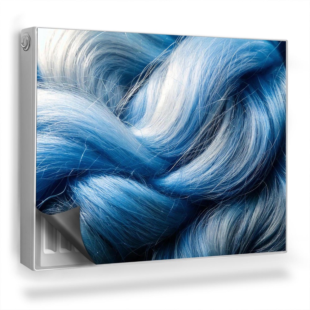 Mata magnesowa na kaloryfer Włókna wełny tekstura materiału swetra