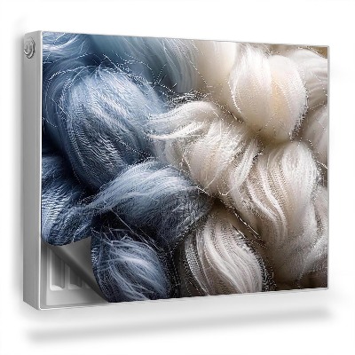 Mata magnesowa na kaloryfer Delikatna wełna tekstura włókien materiału