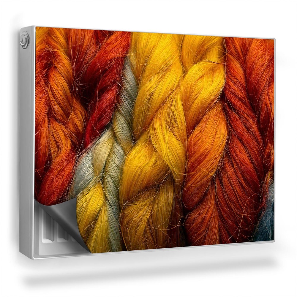 Mata magnetyczna na grzejnik Wełniane sploty tekstura materiału