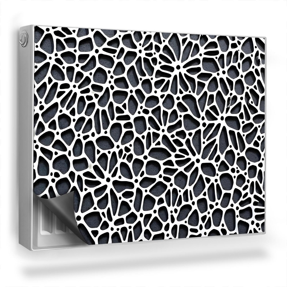 Mata magnetyczna na grzejnik Ażurowa, biała, biologiczna struktura