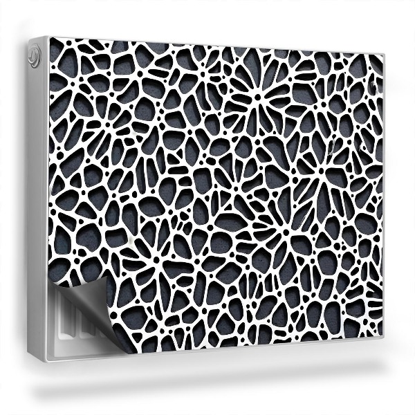 Mata magnetyczna na grzejnik Ażurowa, biała, biologiczna struktura