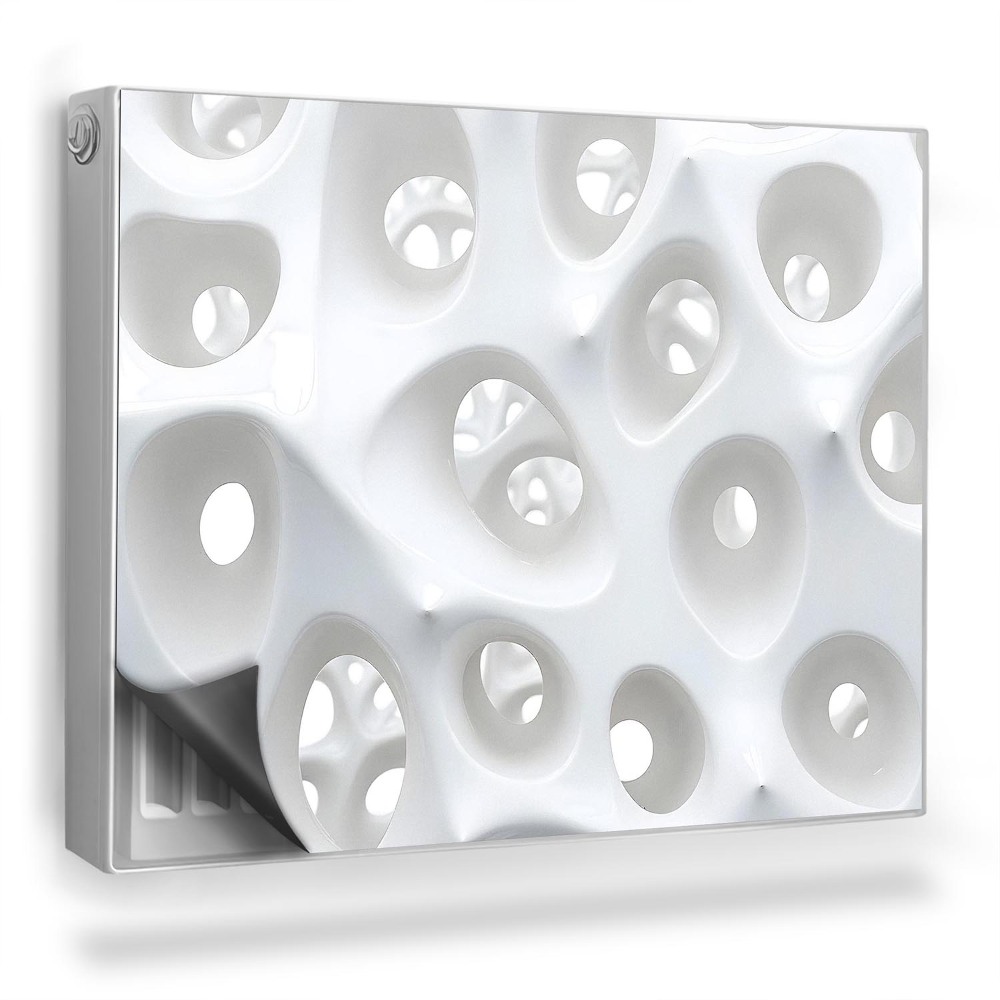 Mata magnesowa na kaloryfer Zbliżenie na ażurową abstrakcyjną strukturę