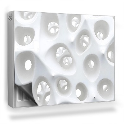 Mata magnesowa na kaloryfer Zbliżenie na ażurową abstrakcyjną strukturę