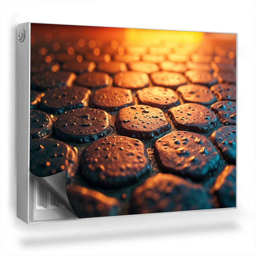 Mata magnetyczna na grzejnik Posadzka w słońcu ozdobne surowe heksagony