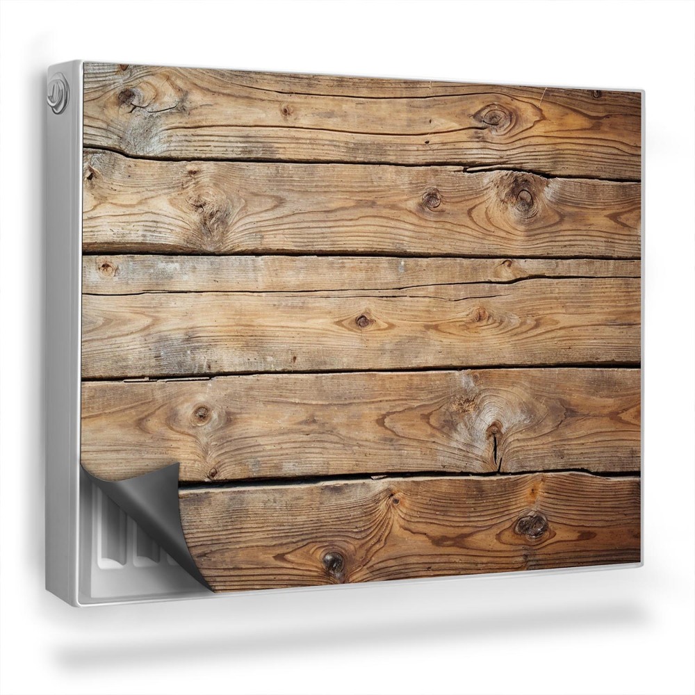 Mata magnetyczna na grzejnik Naturalna tekstura drewniane deski z sękami