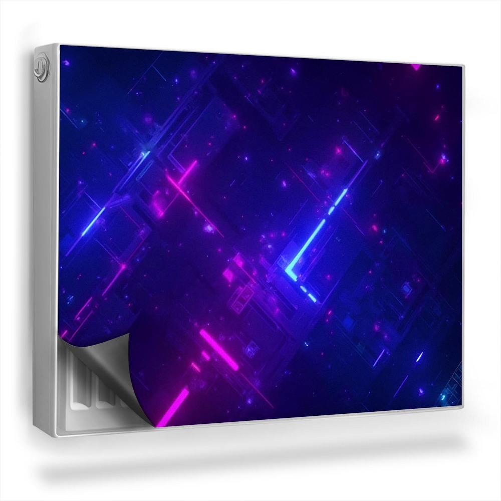 Mata magnetyczna na grzejnik Abstrakcyjne światła neony we mgle