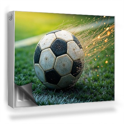 Mata magnetyczna na grzejnik Piłka nożna na boisku grafika dla sportowca