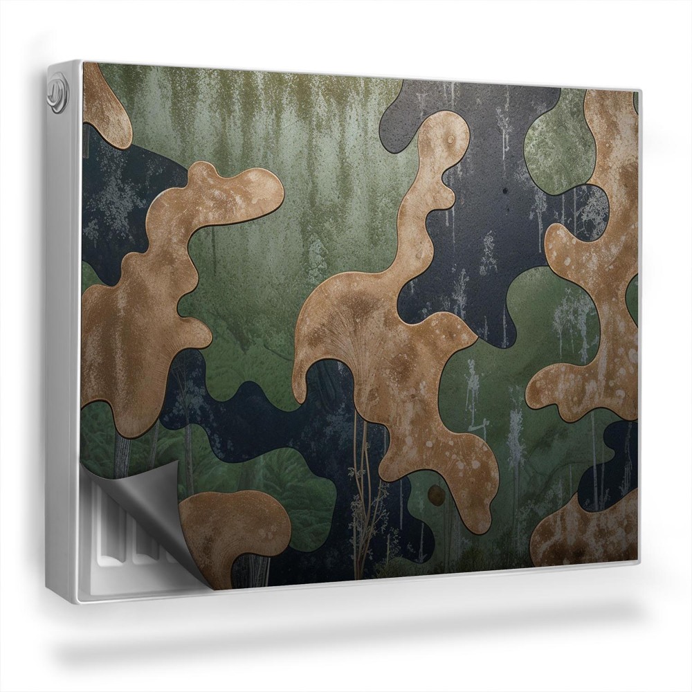 Mata magnesowa na kaloryfer Wytarta tekstura moro wzór militarny