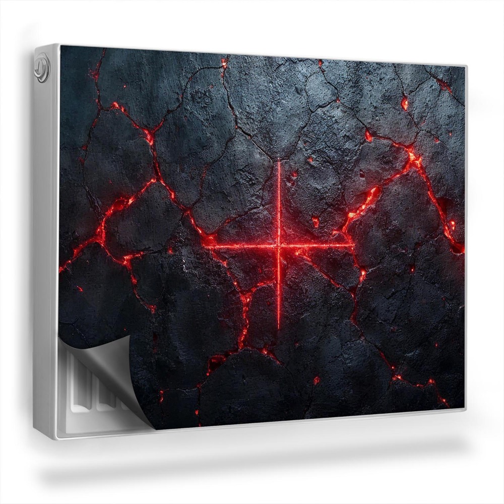 Mata magnetyczna na grzejnik Pęknięcie w skale magmowej krzyż w lawie