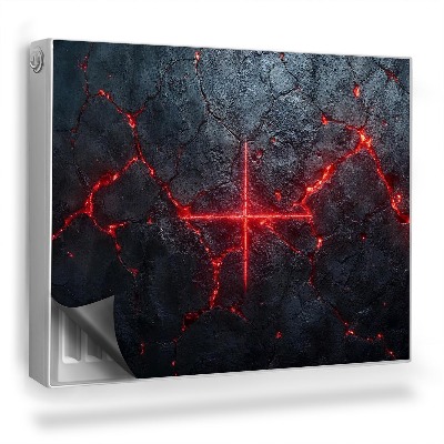 Mata magnetyczna na grzejnik Pęknięcie w skale magmowej krzyż w lawie