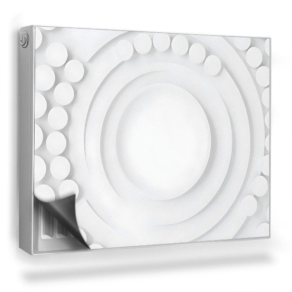 Mata magnesowa na kaloryfer Abstrakcyjne okręgi ilustracja struktury 3D