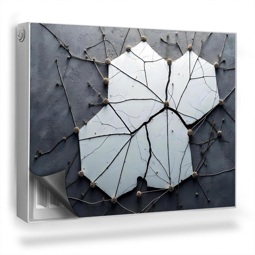 Mata magnesowa na kaloryfer Kamień poprzecinany cienkimi rozgałęzieniami