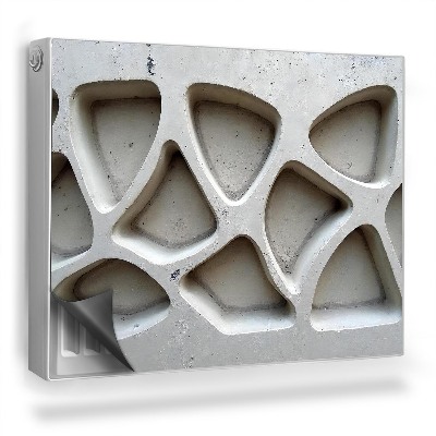 Mata magnesowa na kaloryfer Rzeźbione kształty w kamiennej ścianie