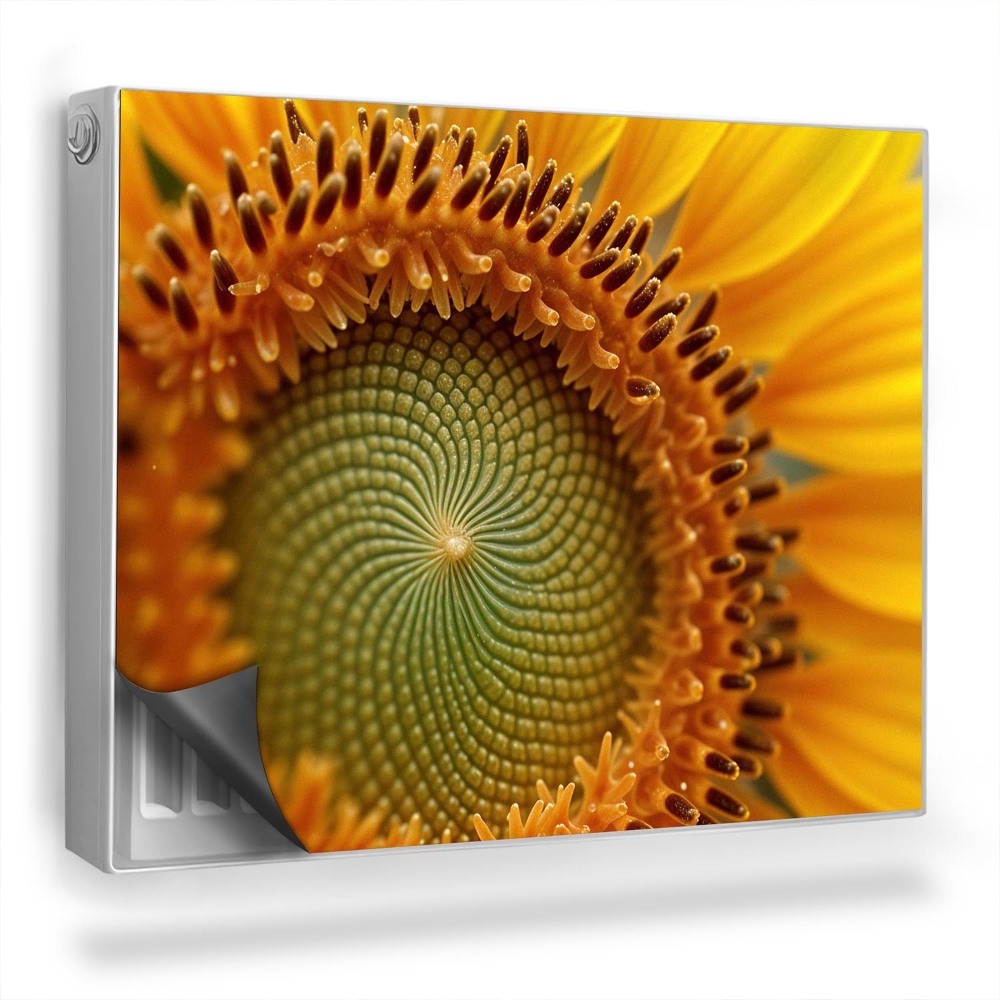 Mata magnesowa na kaloryfer Kwiat słonecznika, zbliżenie, natura