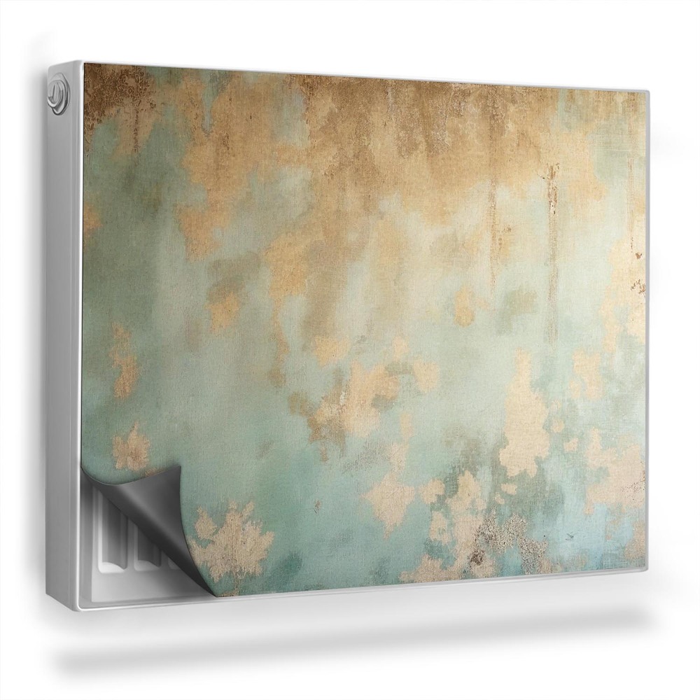 Mata magnesowa na kaloryfer Zniszczona ściana odchodząca farba