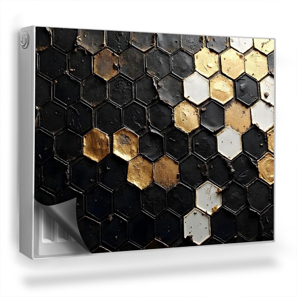 Mata magnesowa na kaloryfer Surowa tekstura ozdobne heksagony