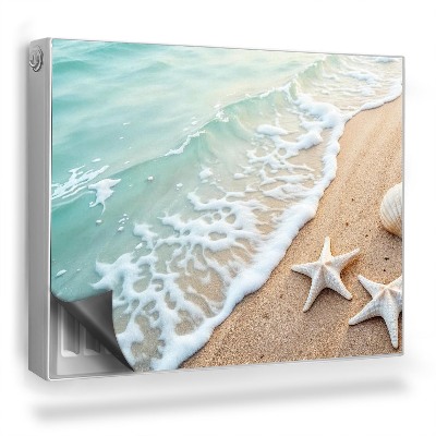 Mata magnesowa na kaloryfer Morskie fale i rozgwiazdy na brzegu plaży