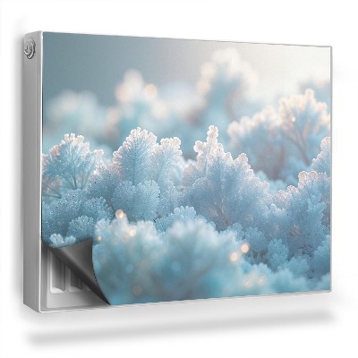 Mata magnesowa na kaloryfer Zamrożona roślinność zimowa przyroda