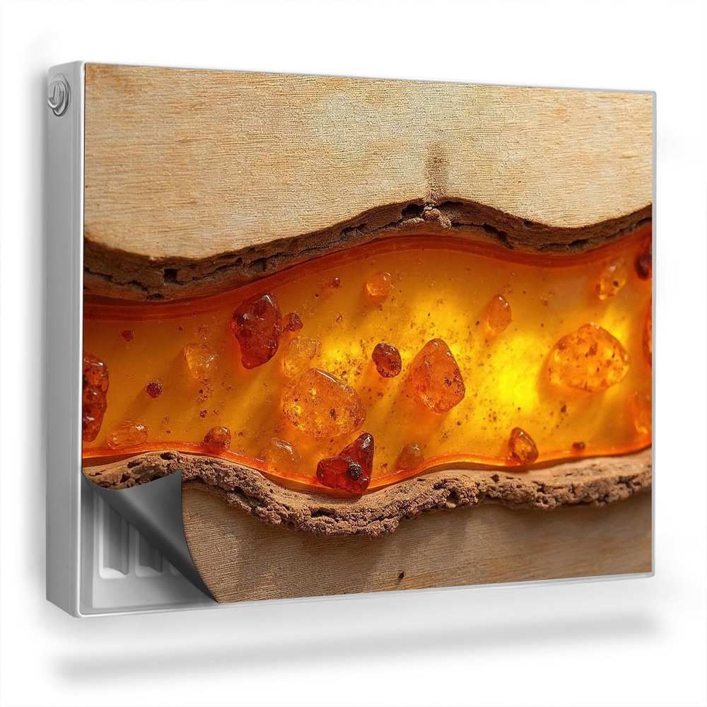 Mata magnesowa na kaloryfer Drewniana deska bursztynowa żywica