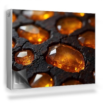 Mata magnesowa na kaloryfer Diamenty zatopione w lawie, kontrast