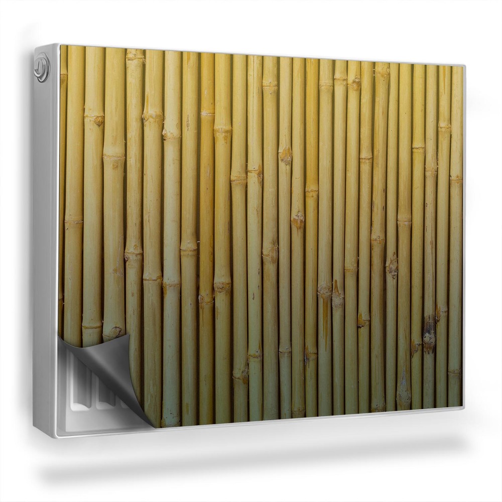 Mata magnetyczna na grzejnik Łodygi bambusa pionowe zieleń i żółć