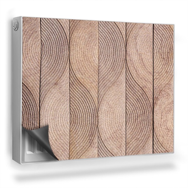 Mata magnesowa na kaloryfer Deski rzeźbione we wzór w kształcie liści