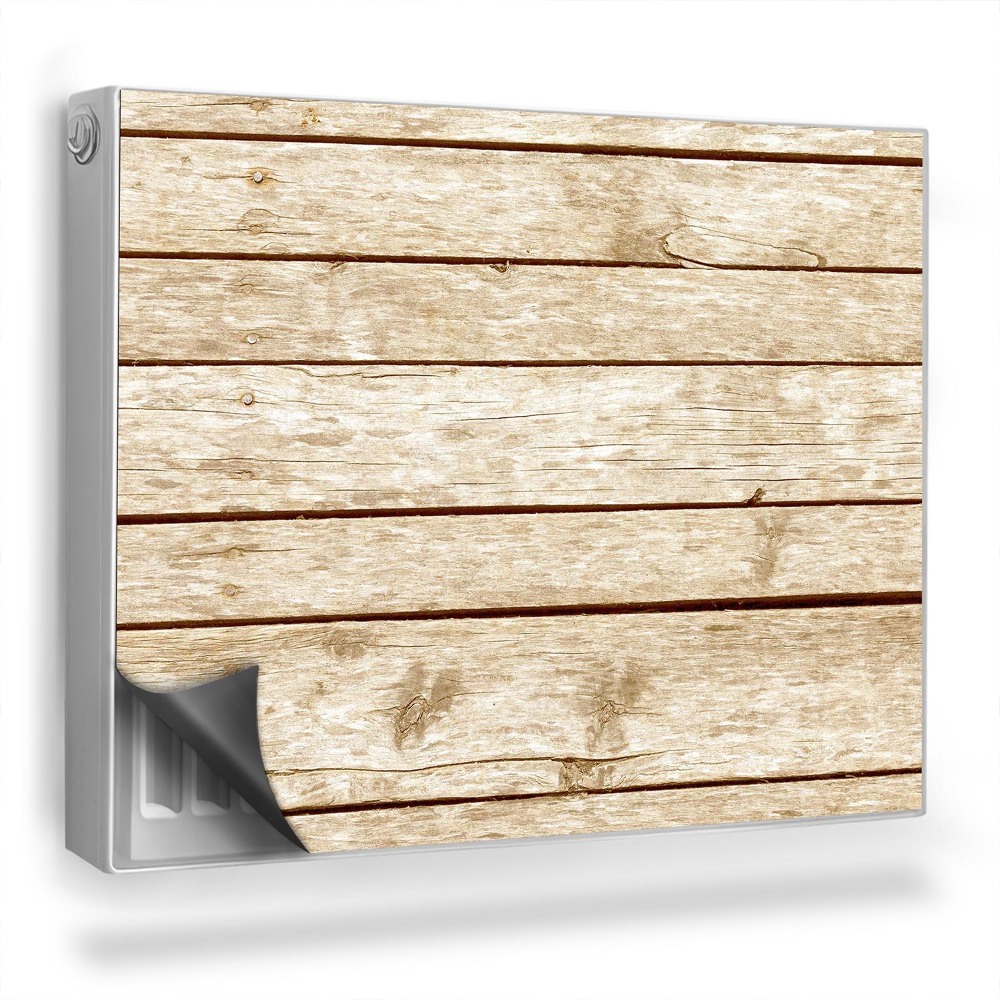 Mata magnesowa na kaloryfer Jasne drewniane deski słoje i sęki, poziom