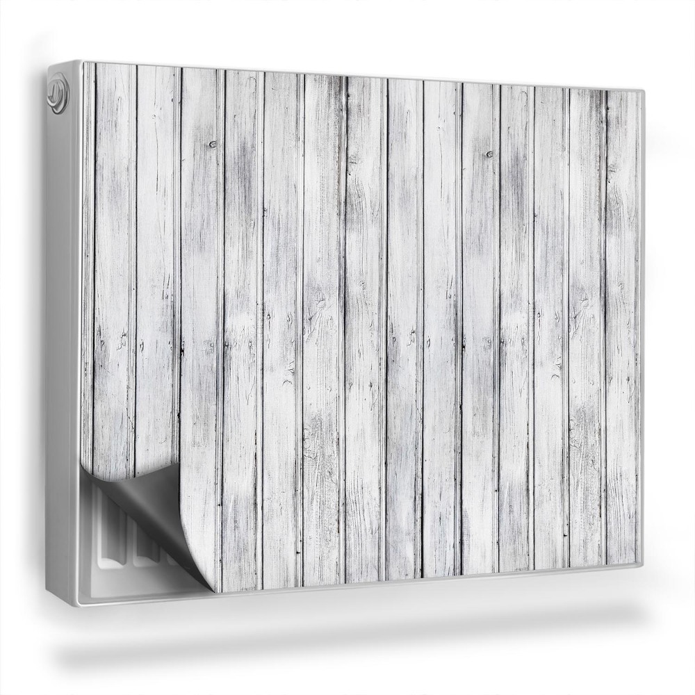 Mata magnetyczna na grzejnik Jasne drewniane deski słoje i sęki, pion