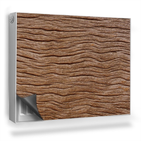 Mata magnetyczna na grzejnik Deska w zbliżeniu naturalna tekstura drewna