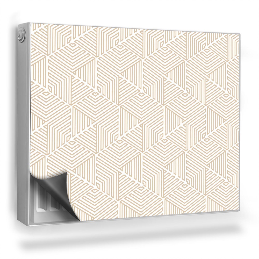 Mata magnesowa na kaloryfer Geometryczny jasny wzór, plecionka