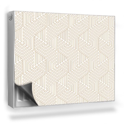 Mata magnesowa na kaloryfer Geometryczny jasny wzór, plecionka