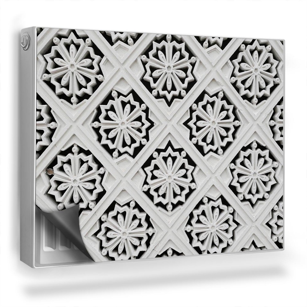 Mata magnesowa na kaloryfer Rzeźbione kwiaty artystyczny witraż w gipsie