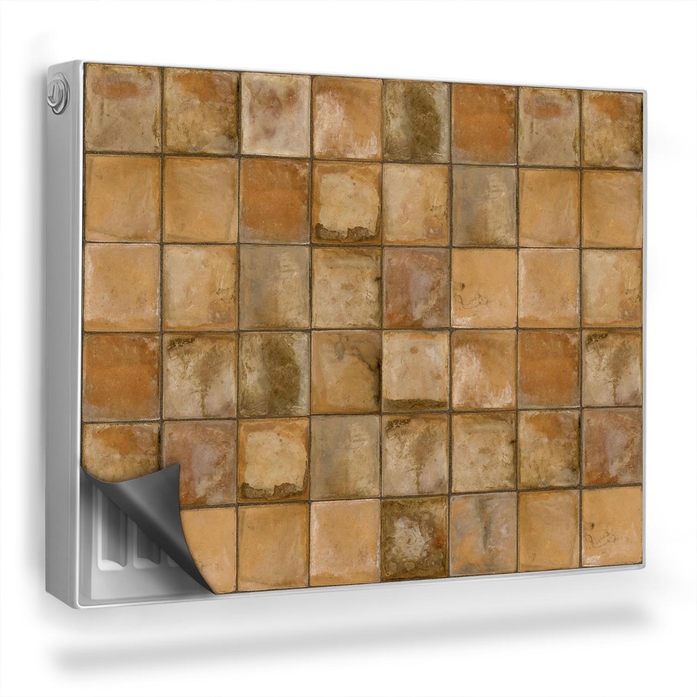 Mata magnesowa na kaloryfer Stare kafelki ślady zniszczenia