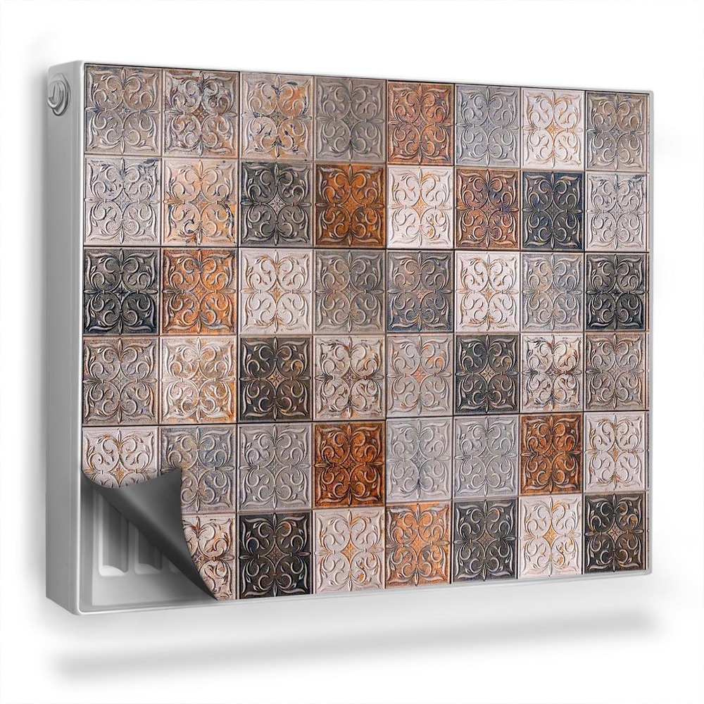 Mata magnetyczna na grzejnik Ornamentalne antyczne kafelki retro mozaika