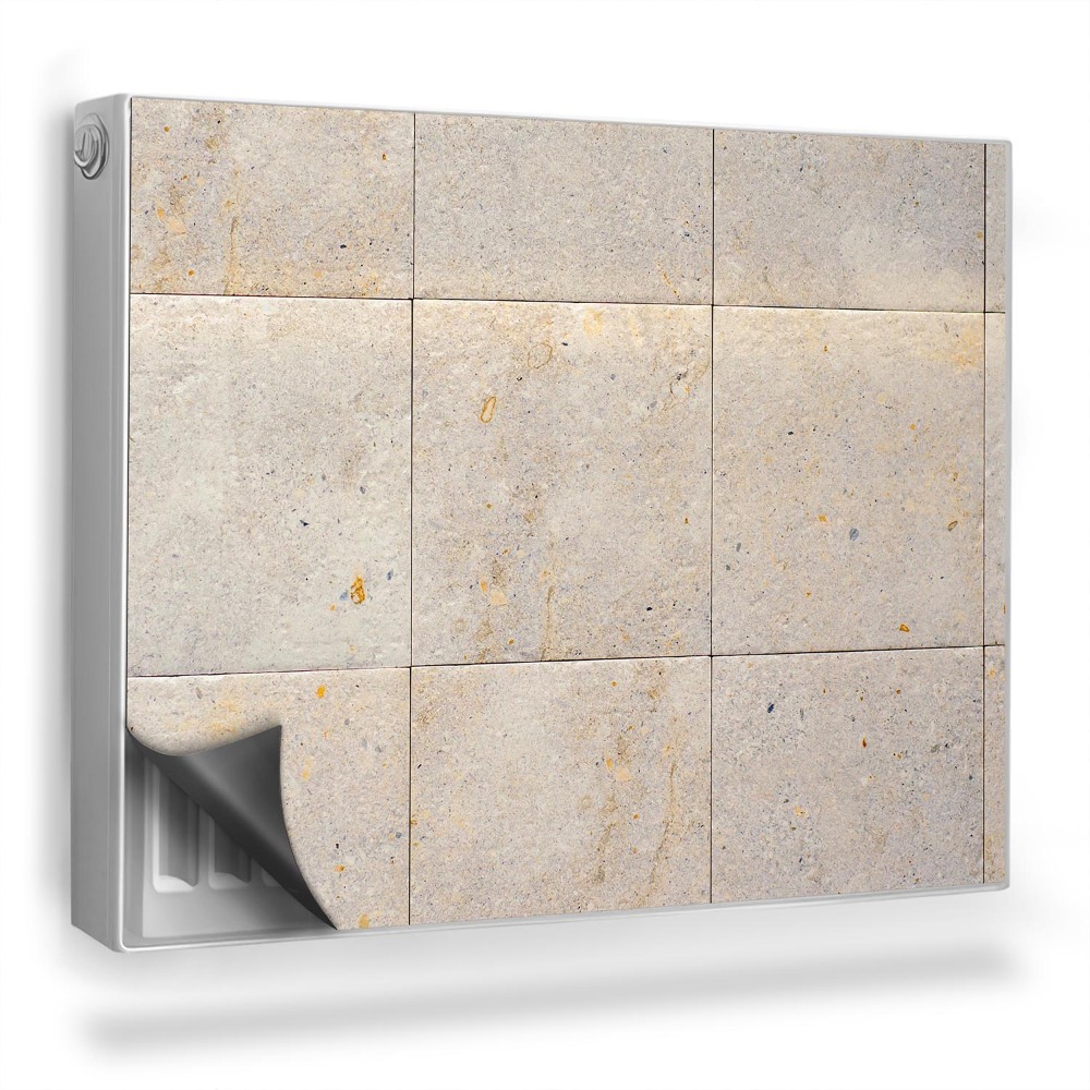 Mata magnesowa na kaloryfer Jasne płyty piaskowca kamienne kafelki