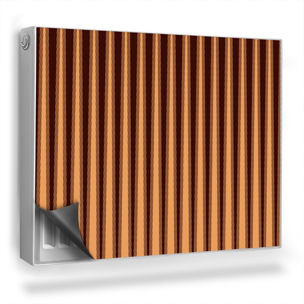 Mata magnesowa na kaloryfer Wzór imitujący lamele, pion, ciepłe barwy