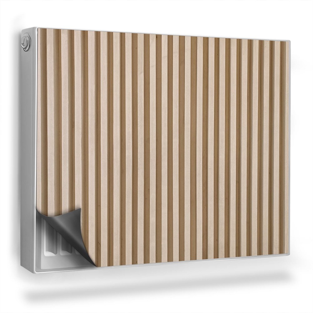 Mata magnetyczna na grzejnik Jasne naturalne drewniane lamele, pion