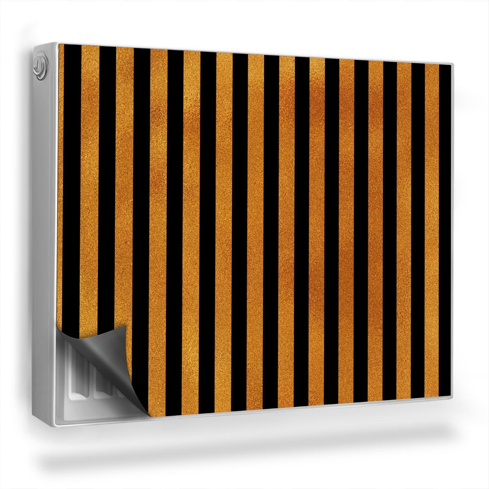 Mata magnetyczna na grzejnik Wzór lamele, pionowe drewniane listwy