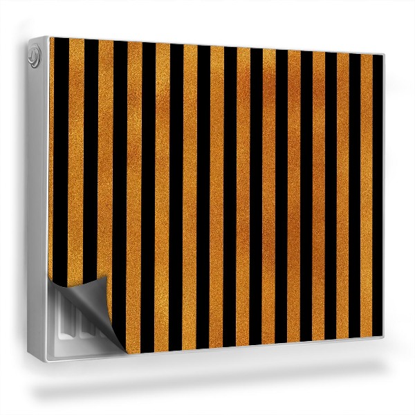 Mata magnetyczna na grzejnik Wzór lamele, pionowe drewniane listwy