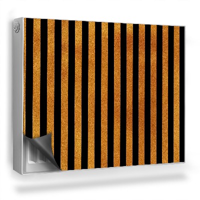 Mata magnetyczna na grzejnik Wzór lamele, pionowe drewniane listwy