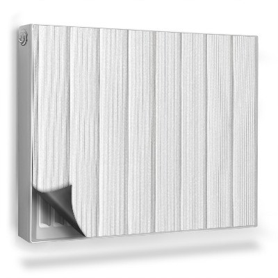 Mata magnetyczna na grzejnik Białe lamele tekstura drewnianych desek