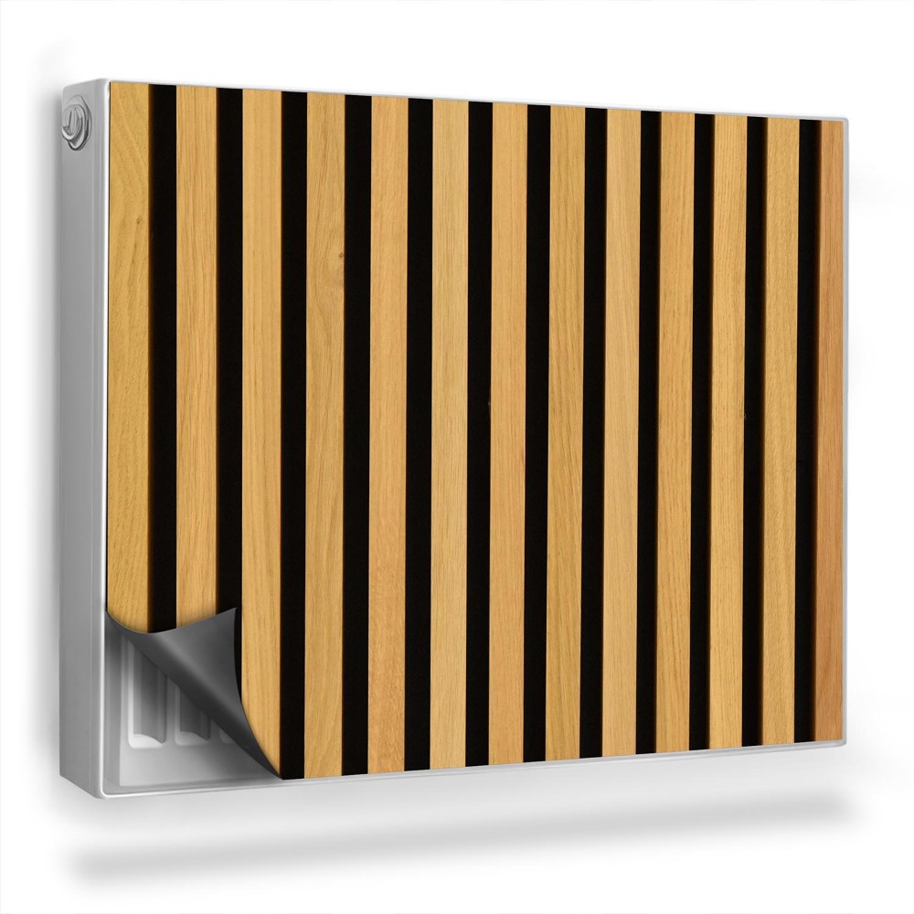 Mata magnetyczna na grzejnik Modne lamele drewniane szczeble tekstura