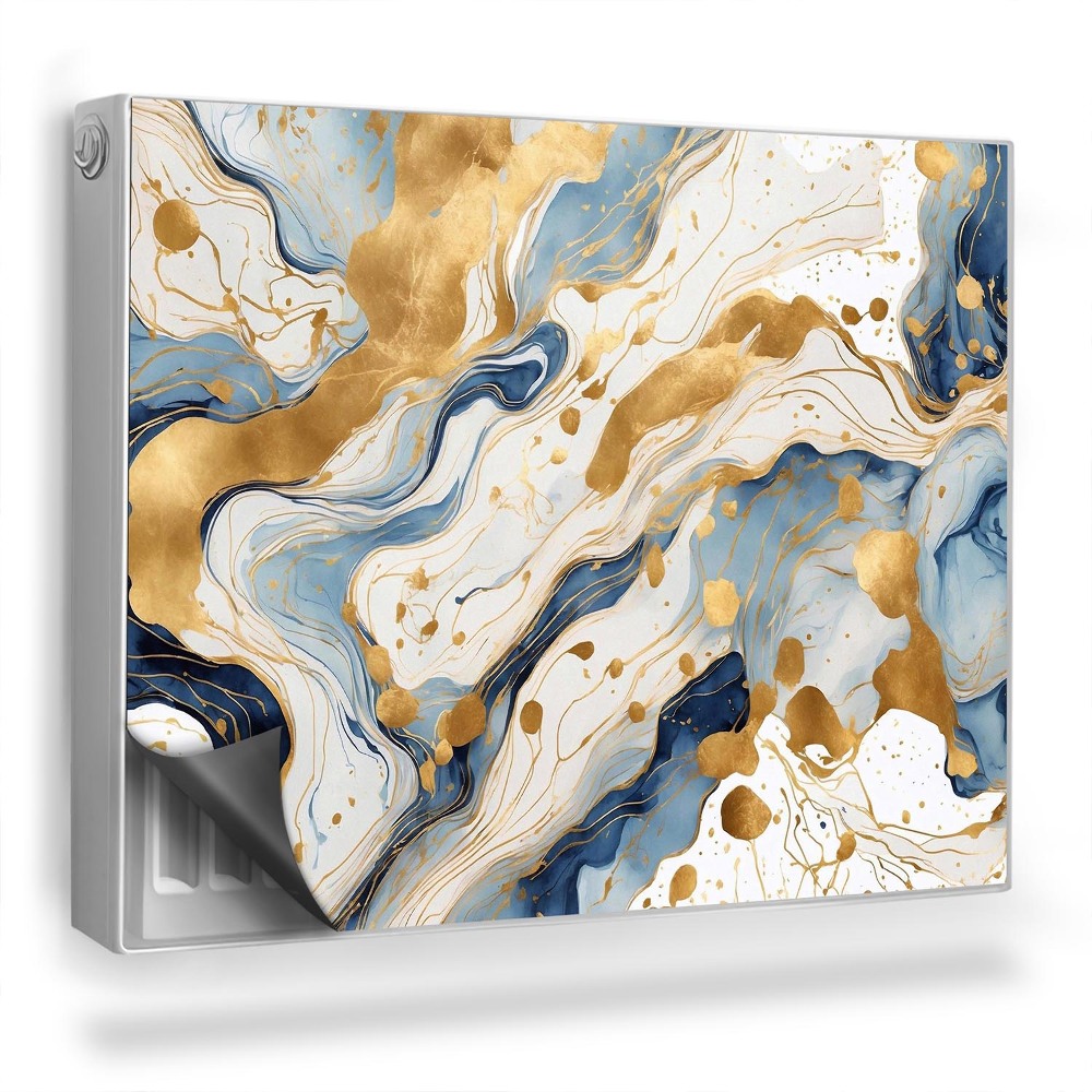 Mata magnetyczna na grzejnik Abstrakcyjne kontrastowe plamy malarskie