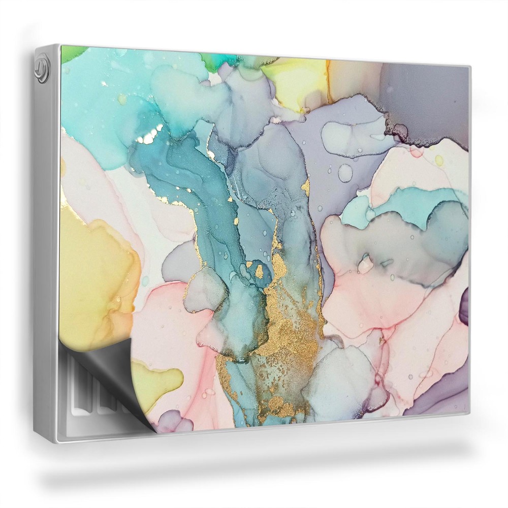 Mata magnetyczna na grzejnik Akwarelowe różnokolorowe plamy pastelowe