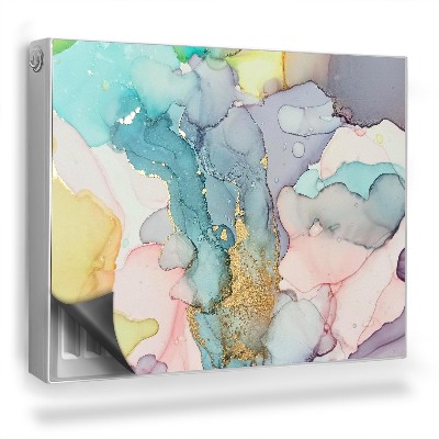 Mata magnetyczna na grzejnik Akwarelowe różnokolorowe plamy pastelowe