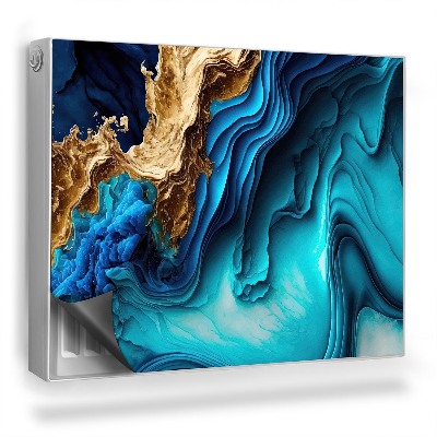 Mata magnetyczna na grzejnik Mieszające się farby elegancka abstrakcja