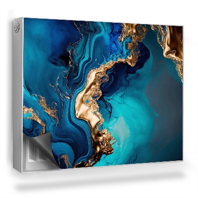 Mata magnesowa na kaloryfer Mieszające się farby seledyn imitacja złota