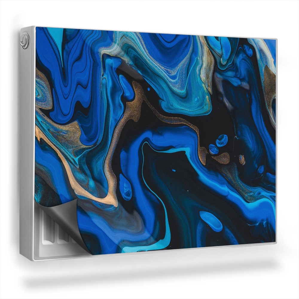 Mata magnetyczna na grzejnik Zmieszane farby, modna abstrakcja kształtów