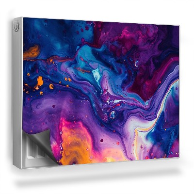 Mata magnesowa na kaloryfer Mieszające się farby, granat fiolet biel